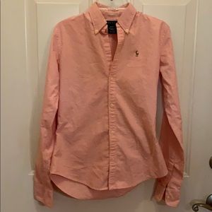 Pink Ralph Lauren Slim Fit Oxford size 0